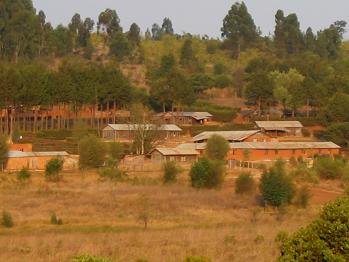 View to the school buildings